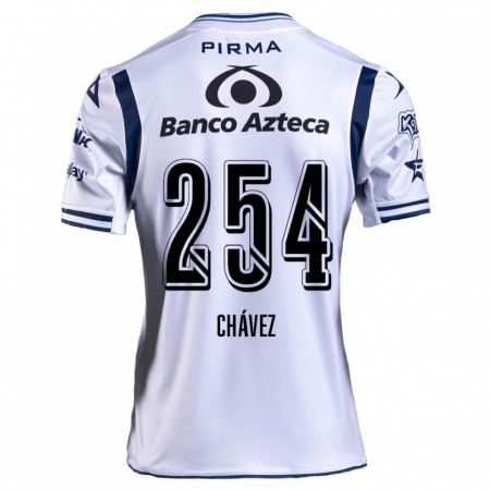 Kandiny Enfant Maillot José Chávez #254 Blanc Bleu Marine Tenues Domicile 2024/25 T-Shirt