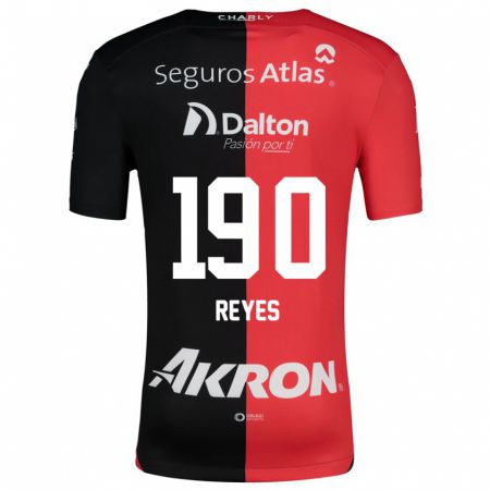 Kandiny Enfant Maillot Óscar Reyes #190 Rouge Noir Tenues Domicile 2024/25 T-Shirt