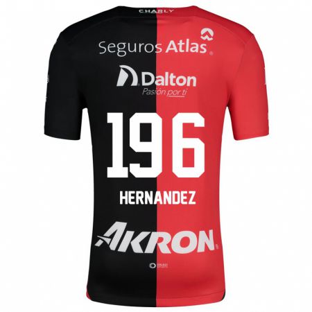 Kandiny Enfant Maillot Miguel Hernández #196 Rouge Noir Tenues Domicile 2024/25 T-Shirt