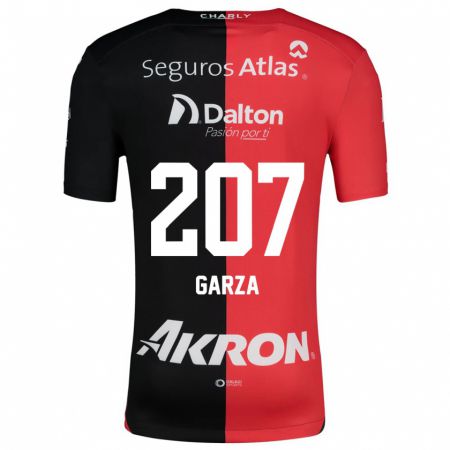 Kandiny Enfant Maillot Rodolfo Garza #207 Rouge Noir Tenues Domicile 2024/25 T-Shirt