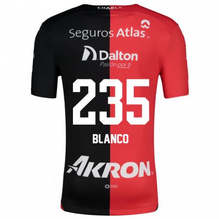 Kandiny Enfant Maillot Luis Blanco #235 Rouge Noir Tenues Domicile 2024/25 T-Shirt