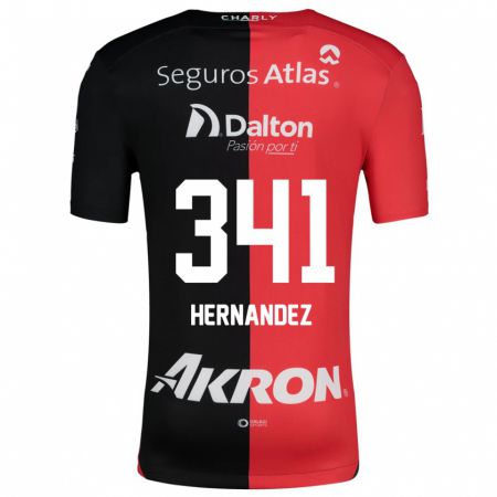 Kandiny Enfant Maillot Leonardo Hernández #341 Rouge Noir Tenues Domicile 2024/25 T-Shirt