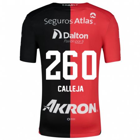 Kandiny Enfant Maillot Diego Calleja #260 Rouge Noir Tenues Domicile 2024/25 T-Shirt