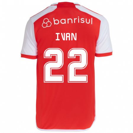 Kandiny Enfant Maillot Ivan #22 Rouge Blanc Tenues Domicile 2024/25 T-Shirt