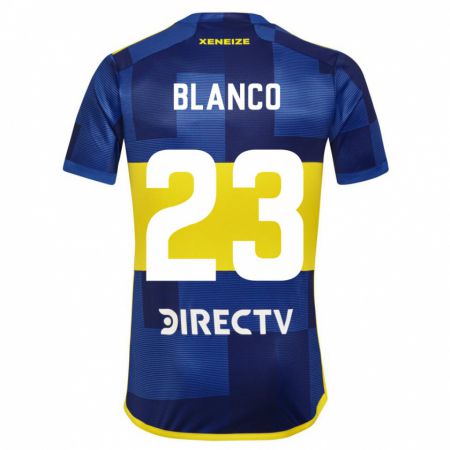 Kandiny Enfant Maillot Lautaro Blanco #23 Bleu Jaune Tenues Domicile 2024/25 T-Shirt