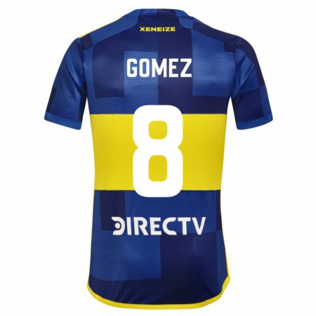 Kandiny Enfant Maillot Camila Gomez Ares #8 Bleu Jaune Tenues Domicile 2024/25 T-Shirt