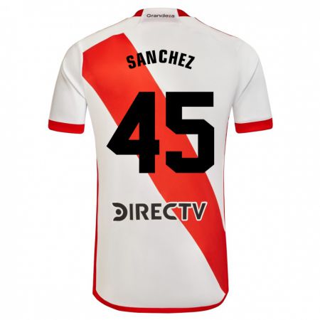 Kandiny Enfant Maillot Sebastián Sánchez #45 Blanc Rouge Tenues Domicile 2024/25 T-Shirt