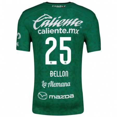 Kandiny Enfant Maillot Paul Bellón #25 Vert Blanc Tenues Domicile 2024/25 T-Shirt