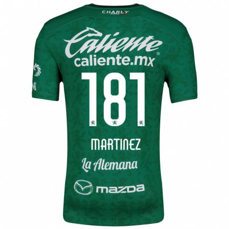 Kandiny Enfant Maillot Irving Martínez #181 Vert Blanc Tenues Domicile 2024/25 T-Shirt