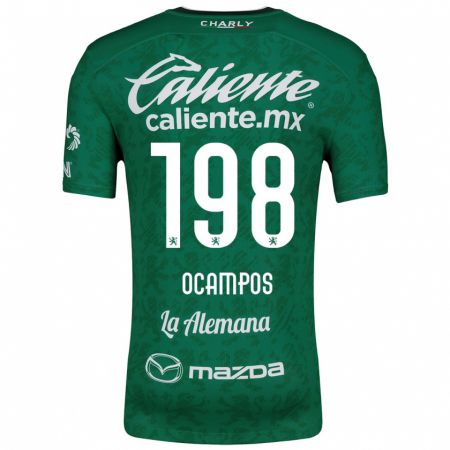 Kandiny Enfant Maillot Omar Ocampos #198 Vert Blanc Tenues Domicile 2024/25 T-Shirt