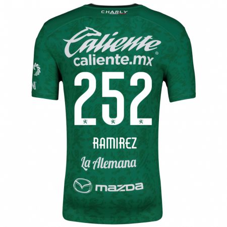 Kandiny Enfant Maillot Luis Ramírez #252 Vert Blanc Tenues Domicile 2024/25 T-Shirt