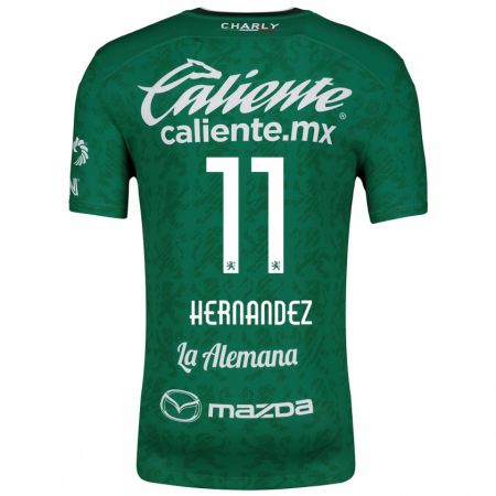 Kandiny Enfant Maillot Elías Hernández #11 Vert Blanc Tenues Domicile 2024/25 T-Shirt