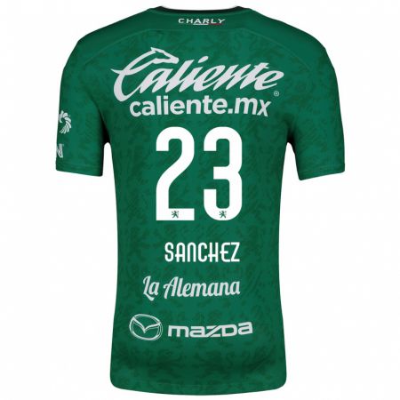 Kandiny Enfant Maillot Borja Sánchez #23 Vert Blanc Tenues Domicile 2024/25 T-Shirt