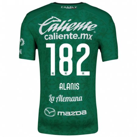 Kandiny Enfant Maillot Alejandro Alanís #182 Vert Blanc Tenues Domicile 2024/25 T-Shirt