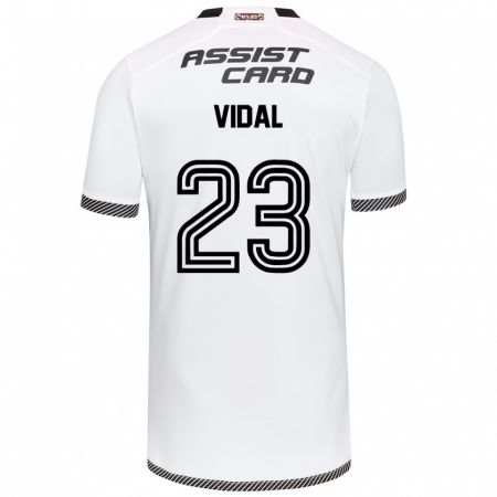 Kandiny Enfant Maillot Arturo Vidal #23 Blanc Noir Tenues Domicile 2024/25 T-Shirt