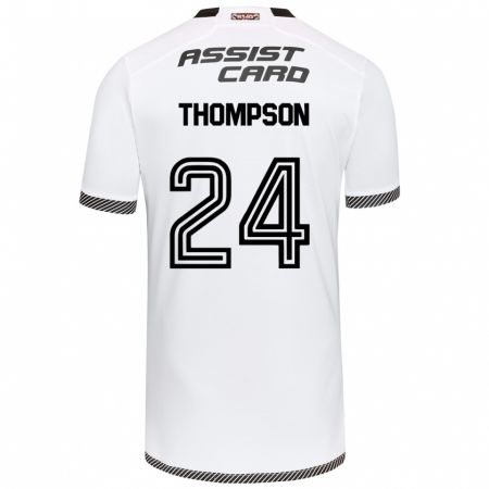 Kandiny Enfant Maillot Jordhy Thompson #24 Blanc Noir Tenues Domicile 2024/25 T-Shirt