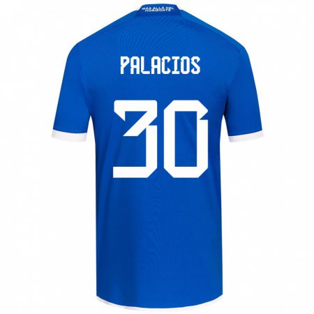 Kandiny Enfant Maillot Cristian Palacios #30 Bleu Blanc Tenues Domicile 2024/25 T-Shirt