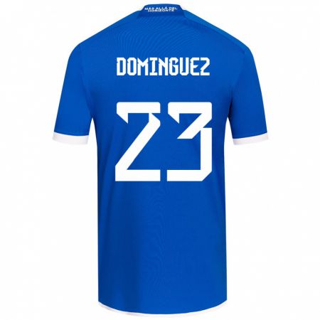 Kandiny Enfant Maillot Nery Domínguez #23 Bleu Blanc Tenues Domicile 2024/25 T-Shirt