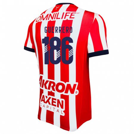 Kandiny Enfant Maillot Javier Guerrero #186 Rouge Blanc Bleu Tenues Domicile 2024/25 T-Shirt