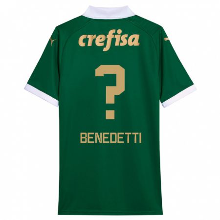 Kandiny Enfant Maillot Luis Benedetti #0 Vert Blanc Tenues Domicile 2024/25 T-Shirt