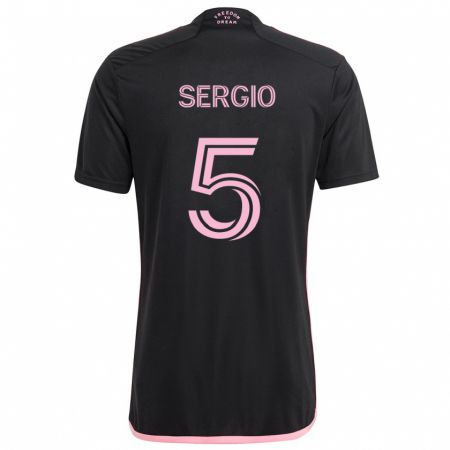 Kandiny Enfant Maillot Sergio Busquets #5 Noir Tenues Extérieur 2024/25 T-Shirt