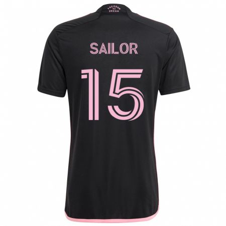 Kandiny Enfant Maillot Ryan Sailor #15 Noir Tenues Extérieur 2024/25 T-Shirt