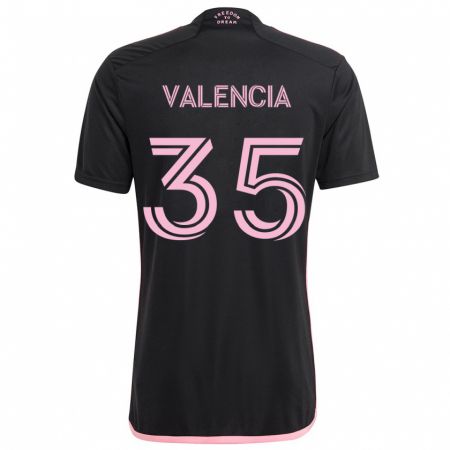 Kandiny Enfant Maillot Felipe Valencia #35 Noir Tenues Extérieur 2024/25 T-Shirt