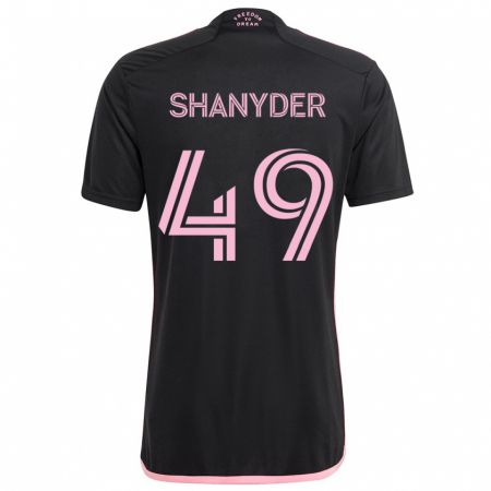 Kandiny Enfant Maillot Shanyder Borgelin #49 Noir Tenues Extérieur 2024/25 T-Shirt