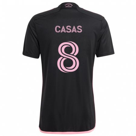 Kandiny Enfant Maillot Pep Casas #8 Noir Tenues Extérieur 2024/25 T-Shirt