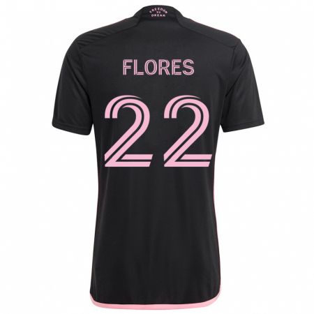 Kandiny Enfant Maillot Alejandro Flores #22 Noir Tenues Extérieur 2024/25 T-Shirt