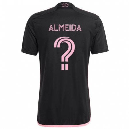 Kandiny Enfant Maillot Nicholas Almeida #0 Noir Tenues Extérieur 2024/25 T-Shirt