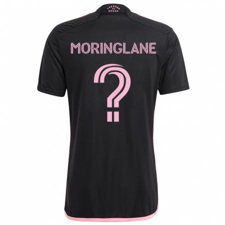 Kandiny Enfant Maillot Luis Moringlane #0 Noir Tenues Extérieur 2024/25 T-Shirt