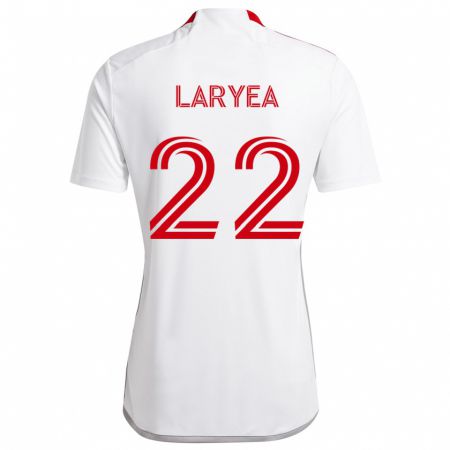 Kandiny Enfant Maillot Richie Laryea #22 Blanc Rouge Tenues Extérieur 2024/25 T-Shirt