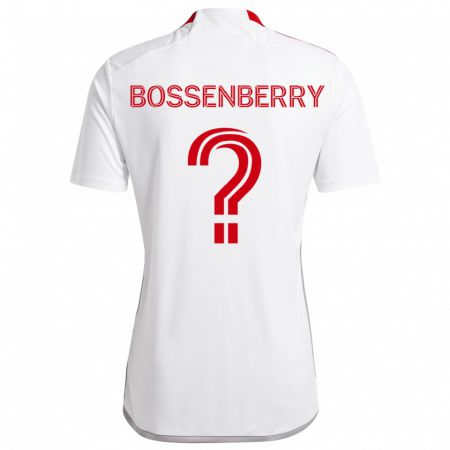 Kandiny Enfant Maillot Antone Bossenberry #0 Blanc Rouge Tenues Extérieur 2024/25 T-Shirt