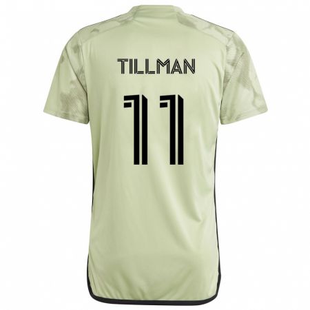 Kandiny Enfant Maillot Timothy Tillman #11 Vert Clair Tenues Extérieur 2024/25 T-Shirt