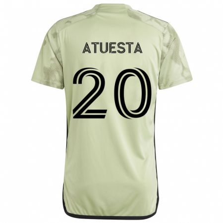 Kandiny Enfant Maillot Eduard Atuesta #20 Vert Clair Tenues Extérieur 2024/25 T-Shirt