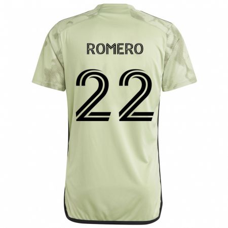 Kandiny Enfant Maillot Abraham Romero #22 Vert Clair Tenues Extérieur 2024/25 T-Shirt