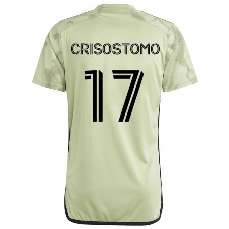 Kandiny Enfant Maillot Danny Crisostomo #17 Vert Clair Tenues Extérieur 2024/25 T-Shirt