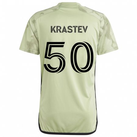 Kandiny Enfant Maillot Filip Krastev #50 Vert Clair Tenues Extérieur 2024/25 T-Shirt