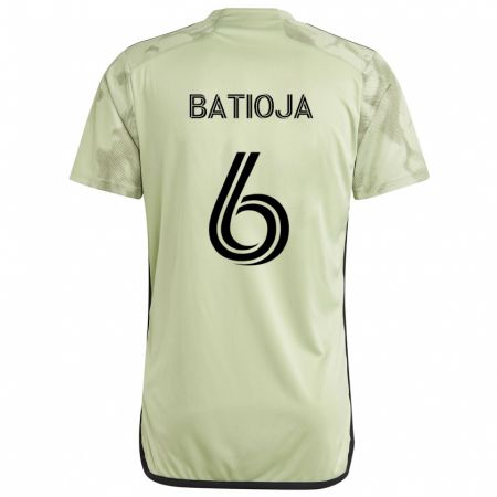 Kandiny Enfant Maillot Jeremy Batioja #6 Vert Clair Tenues Extérieur 2024/25 T-Shirt