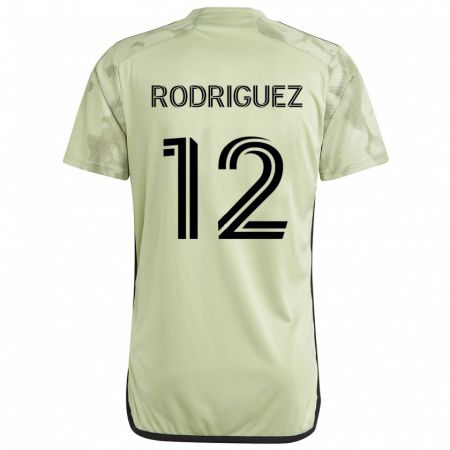 Kandiny Enfant Maillot Jeremi Rodríguez #12 Vert Clair Tenues Extérieur 2024/25 T-Shirt