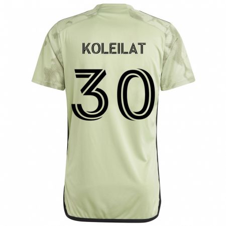 Kandiny Enfant Maillot Jassem Koleilat #30 Vert Clair Tenues Extérieur 2024/25 T-Shirt