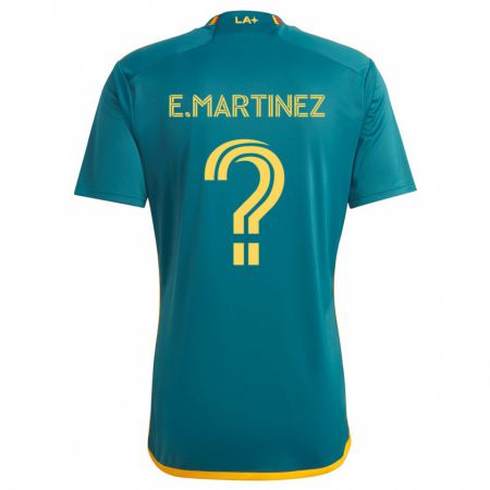 Kandiny Enfant Maillot Enrique Martinez #0 Vert Jaune Tenues Extérieur 2024/25 T-Shirt