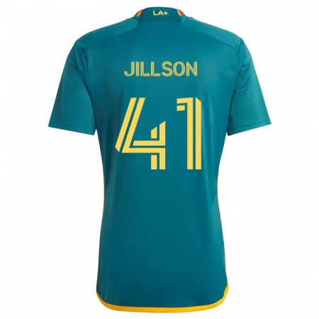 Kandiny Enfant Maillot Simon Jillson #41 Vert Jaune Tenues Extérieur 2024/25 T-Shirt