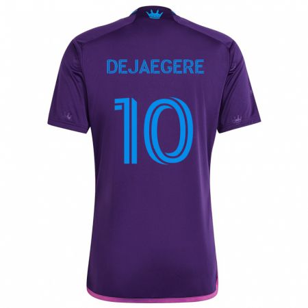 Kandiny Enfant Maillot Brecht Dejaegere #10 Bleu Violet Tenues Extérieur 2024/25 T-Shirt