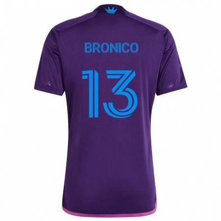 Kandiny Enfant Maillot Brandt Bronico #13 Bleu Violet Tenues Extérieur 2024/25 T-Shirt