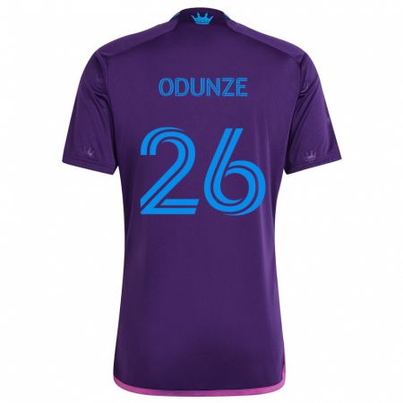 Kandiny Enfant Maillot Chituru Odunze #26 Bleu Violet Tenues Extérieur 2024/25 T-Shirt