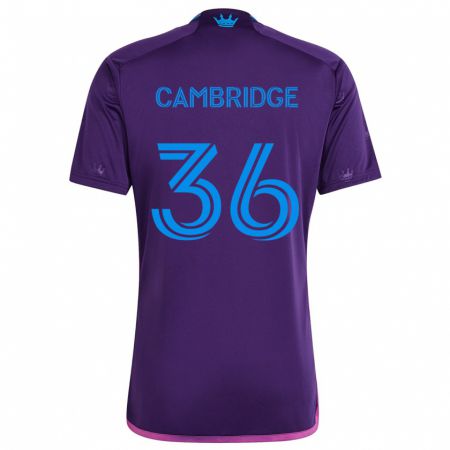 Kandiny Enfant Maillot Brandon Cambridge #36 Bleu Violet Tenues Extérieur 2024/25 T-Shirt