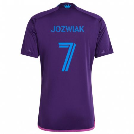 Kandiny Enfant Maillot Kamil Józwiak #7 Bleu Violet Tenues Extérieur 2024/25 T-Shirt