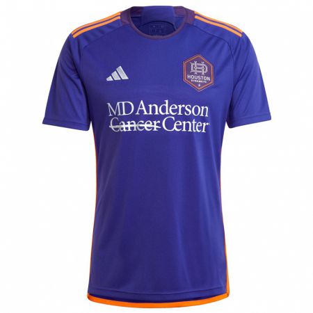 Kandiny Enfant Maillot Adalberto Carrasquilla #20 Violet Orange Tenues Extérieur 2024/25 T-Shirt